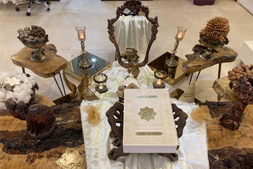 سفره عقد استایل بوهو در سالن عقد پیوند مهر افزا
