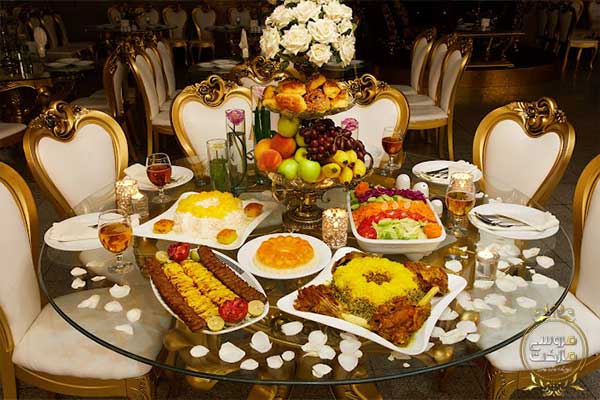میز شام اختصاصی تالار پذیرایی سپیده