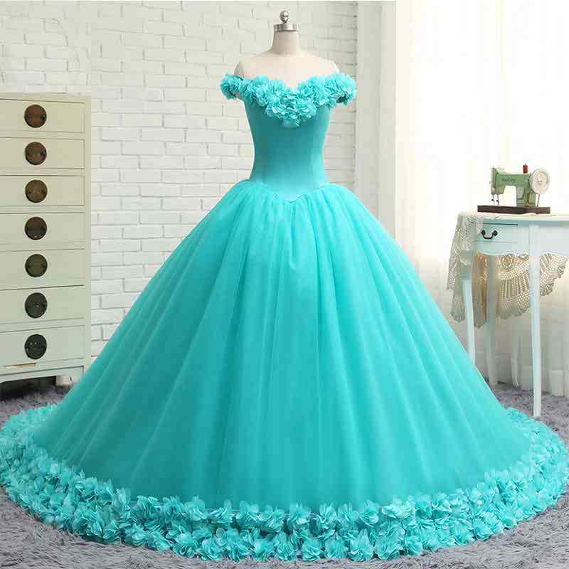 لباس عروس فیروزه ای