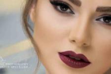 تصویر بند انگشتی مدل میکاپ صورت مینا رئوف